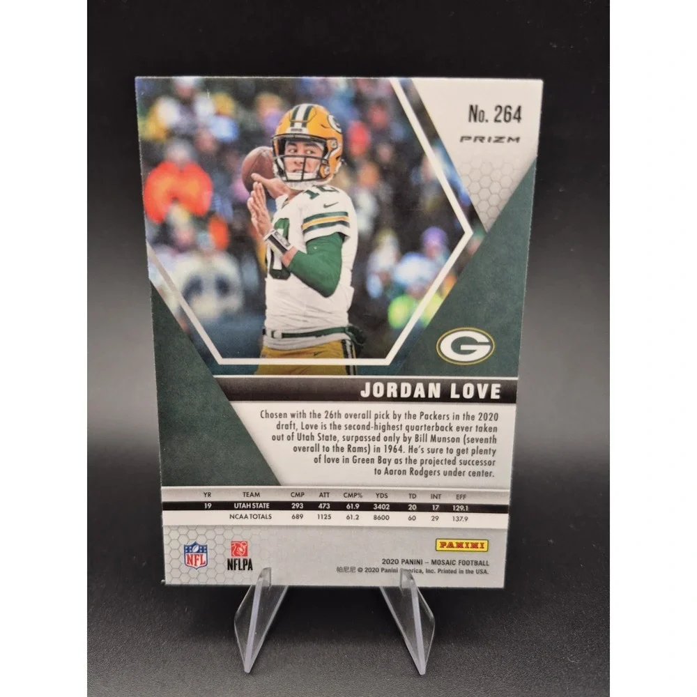 2020 Panini‎ Mosaic Jordan Love #264 NFL Debut Red Mosaic Prizm (RC) Packers